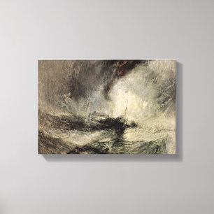 Joseph William turner - snöstorm av hamnen Canvastryck