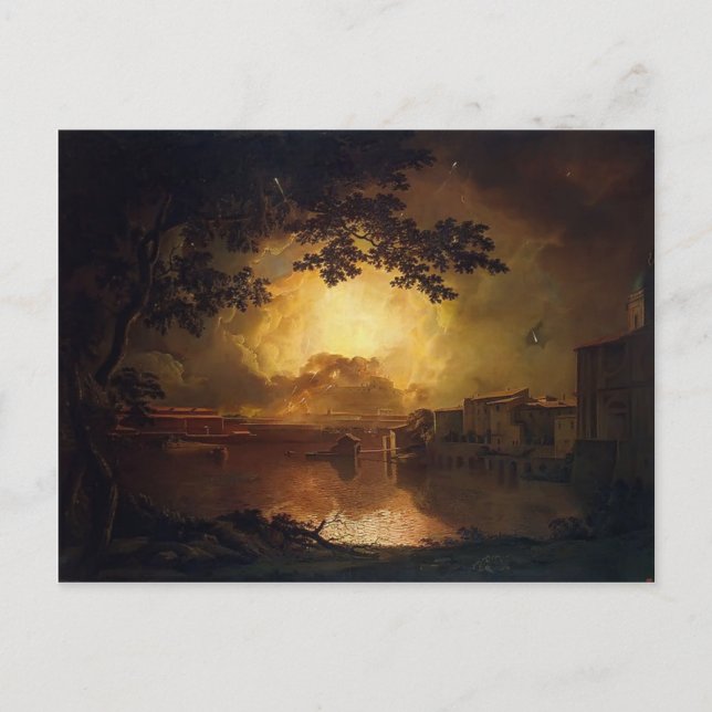 Joseph Wright-Firework Visning i Castel Angelo Vykort (Framsida)
