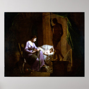 Joseph Wright of Derby Penelope Unraveling Hennes Poster