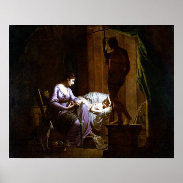 Joseph Wright of Derby Penelope Unraveling Hennes  Poster (Framsidan)