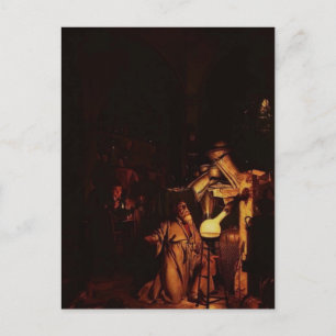 Joseph Wright-the-Alchemist Discover Phosphorus Vykort