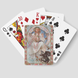 Josephine Crane Bradley as Lavia av Alphonse Mucha Casinokort