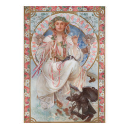 Josephine Crane Bradley as Lavia av Alphonse Mucha Fototryck