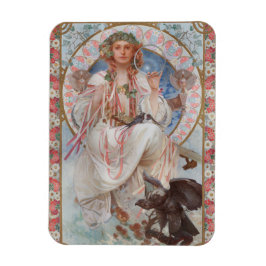 Josephine Crane Bradley as Lavia av Alphonse Mucha Magnet