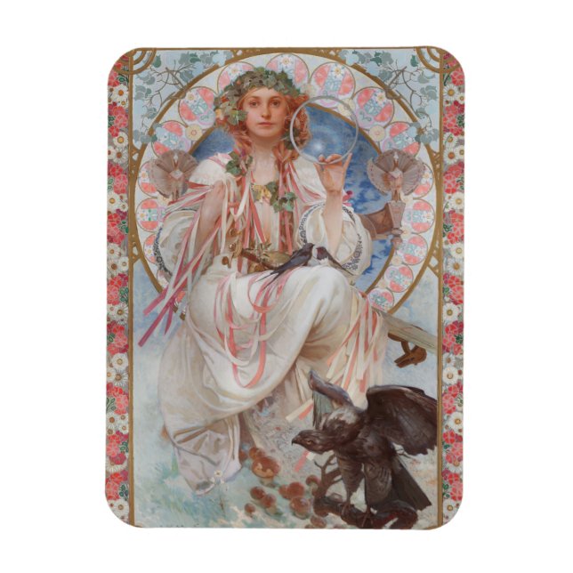 Josephine Crane Bradley as Lavia av Alphonse Mucha Magnet (Vertikal)