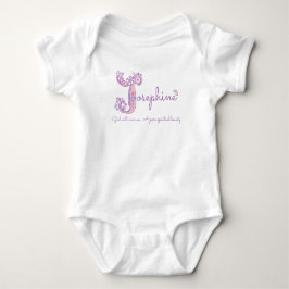 Josephine Flickor namn pastel lila anpassningsbar T Shirt