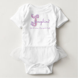 Josephine Flickor namn pastel lila anpassningsbar T Shirt