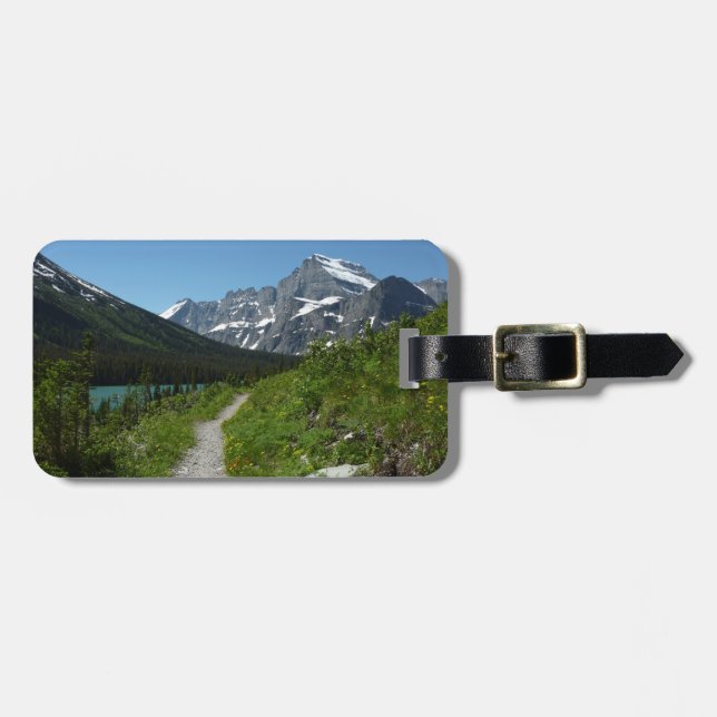 Josephine Lake Trail med Mount Guild vid Glacier Bagagebricka (Horisontell Framsida)