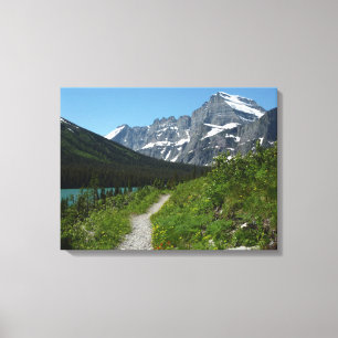 Josephine Lake Trail med Mount Guild vid Glacier Canvastryck