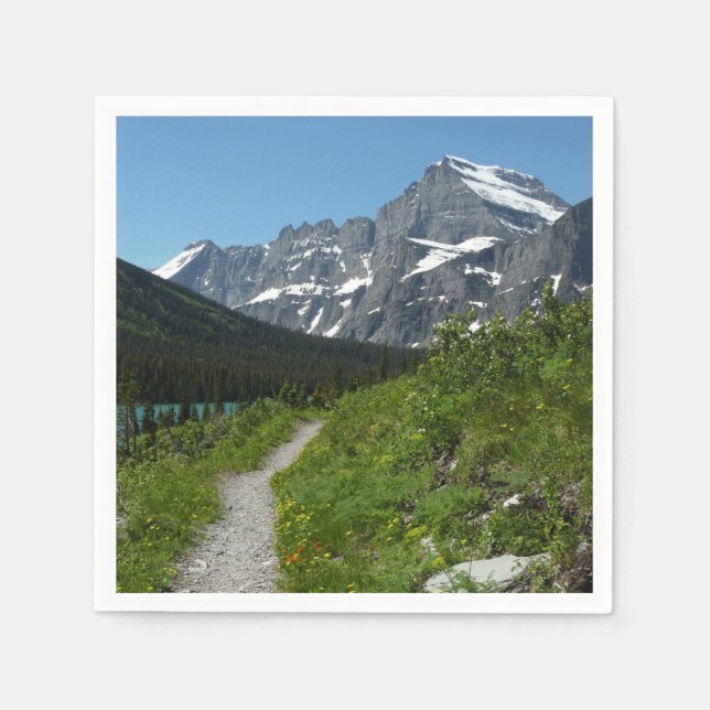Josephine Lake Trail med Mount Guild vid Glacier Pappersservett (Framsidan)