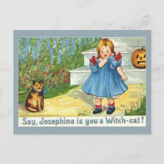 Josephine the witch Cat Vykort (Framsida)
