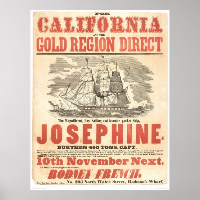 "Josephine" till Kaliforniens annons (1280A) Poster (Framsidan)