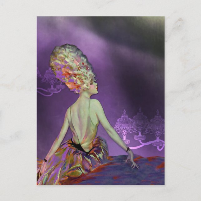 JOSETTE, 1920S FRANSK MODEL: LOVELY VÅR IRIS VYKORT (Framsida)