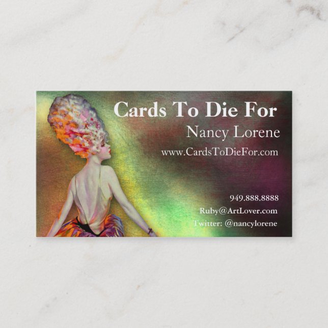 Josette i orangen - visitkortar visitkort (Framsida)