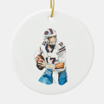 Josh Allen Buffalo Bills Round Ornament
