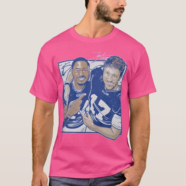 Josh Allen Stefon Diggs Duo T Shirt (Framsida)