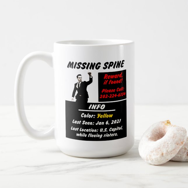 Josh Hawley Missing Spine Kaffemugg (Med munk)