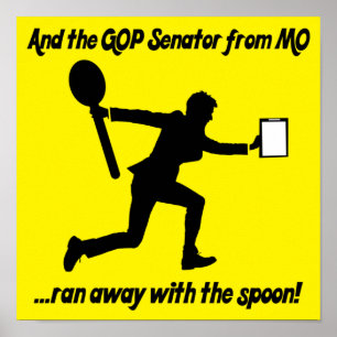 Josh Hawley Ran bort med spatsen V1 Poster