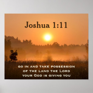 Joshua 1:11 Skripturen tar över marken Poster