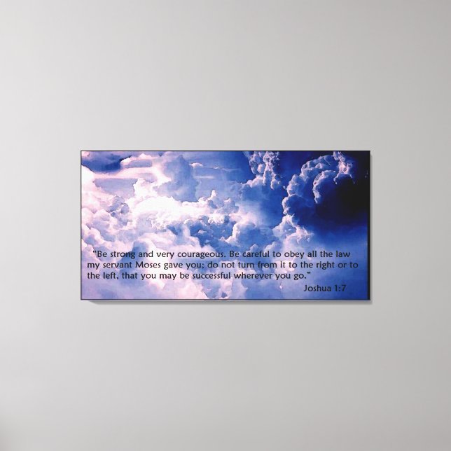 Joshua 1:7 Canvas Art (Framsida)