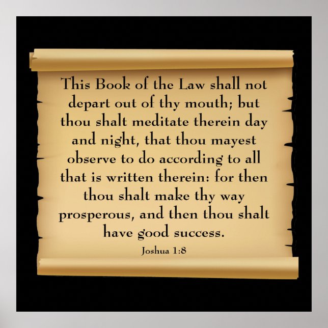 Joshua 1:8 poster (Framsidan)