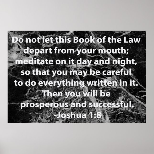 Joshua 1:8 poster (Framsidan)