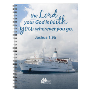 Joshua 1:9 Anteckningsbok Med Spiral
