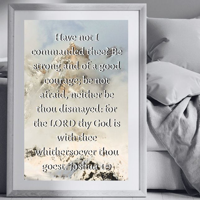 Joshua 1:9 Bibelvers Upplysning Kristendomen Poster (Skapare uppladdad)