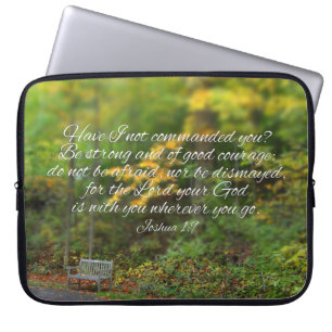 Joshua 1:9 Bible Verse Christian Scriptch Laptop Fodral