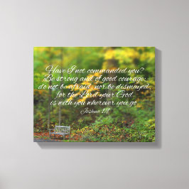 Joshua 1:9 Bible Verse Christian Scripture Canvastryck