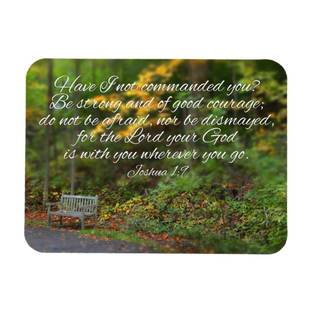 Joshua 1:9 Bible Verse Christian Scripture Magnet (Horisontell)