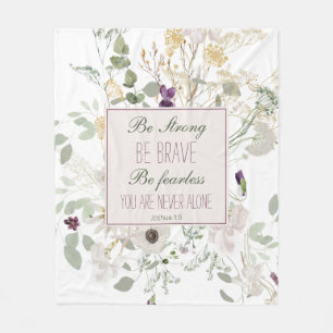 Joshua 1:9 Blanket Blanket från Wildblomma Fleecefilt