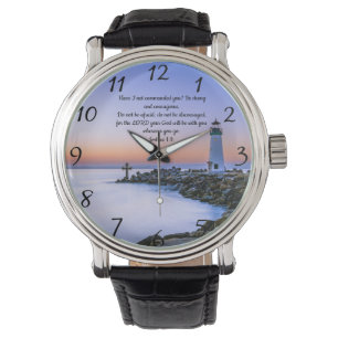 Joshua 1:9:Christian Faith prayer Armbandsur