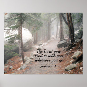 Joshua 1:9 Herren du Gud är med dig... Poster