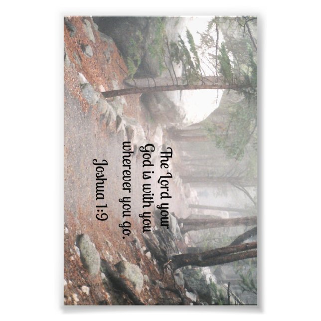 Joshua 1:9 Herren Gud är med dig Fototryck (Framsidan)