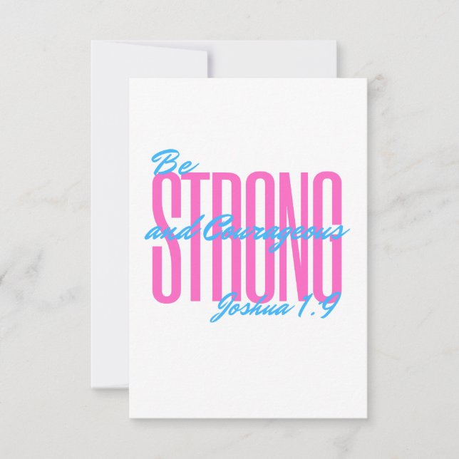 Joshua 1:9 Inbjudan och tillkännagivanden (Framsida)