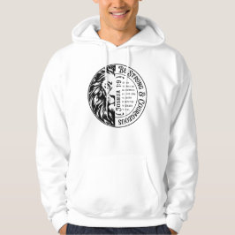 Joshua 1:9 Lejonupplaga Hoodie