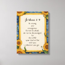 Joshua 1:9 NIV Bibelvers Konst