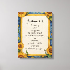 Joshua 1:9 NIV Bibelvers Konst Canvastryck