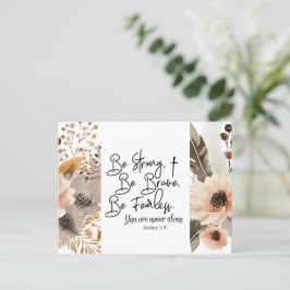 Joshua 1 9 ska vara stark, Modig bibelverse Vykort