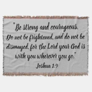 Joshua 1:9 som inspirerar bibelVersetrycket Filt