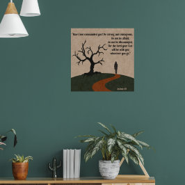 Joshua 1:9 Var inte rädd för Gud är med dig Poster