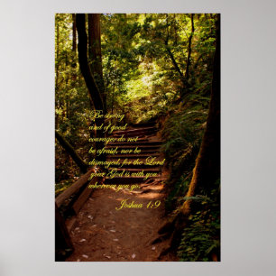 Joshua 1:9 Var inte rädd Poster