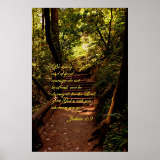 Joshua 1:9 Var inte rädd Poster
