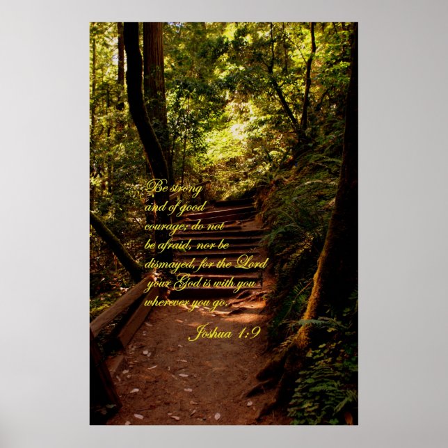 Joshua 1:9 Var inte rädd Poster (Framsidan)