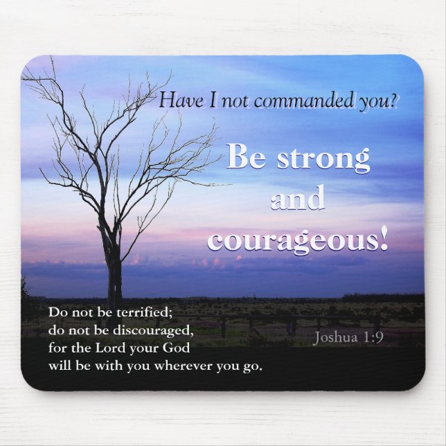 Joshua 1:9Scripture Mousepad Musmatta (Framsidan)