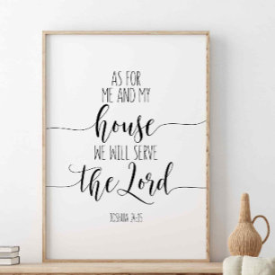 Joshua 24:15, Bible Verse Poster