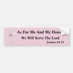 Joshua 24:15 Bumper Sticker Bildekal