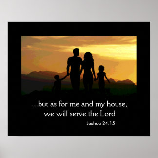Joshua 24:15 FamiljePoster Poster