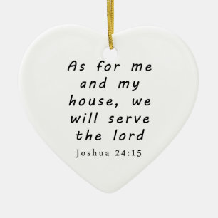 Joshua 24:15 julgransprydnad keramik